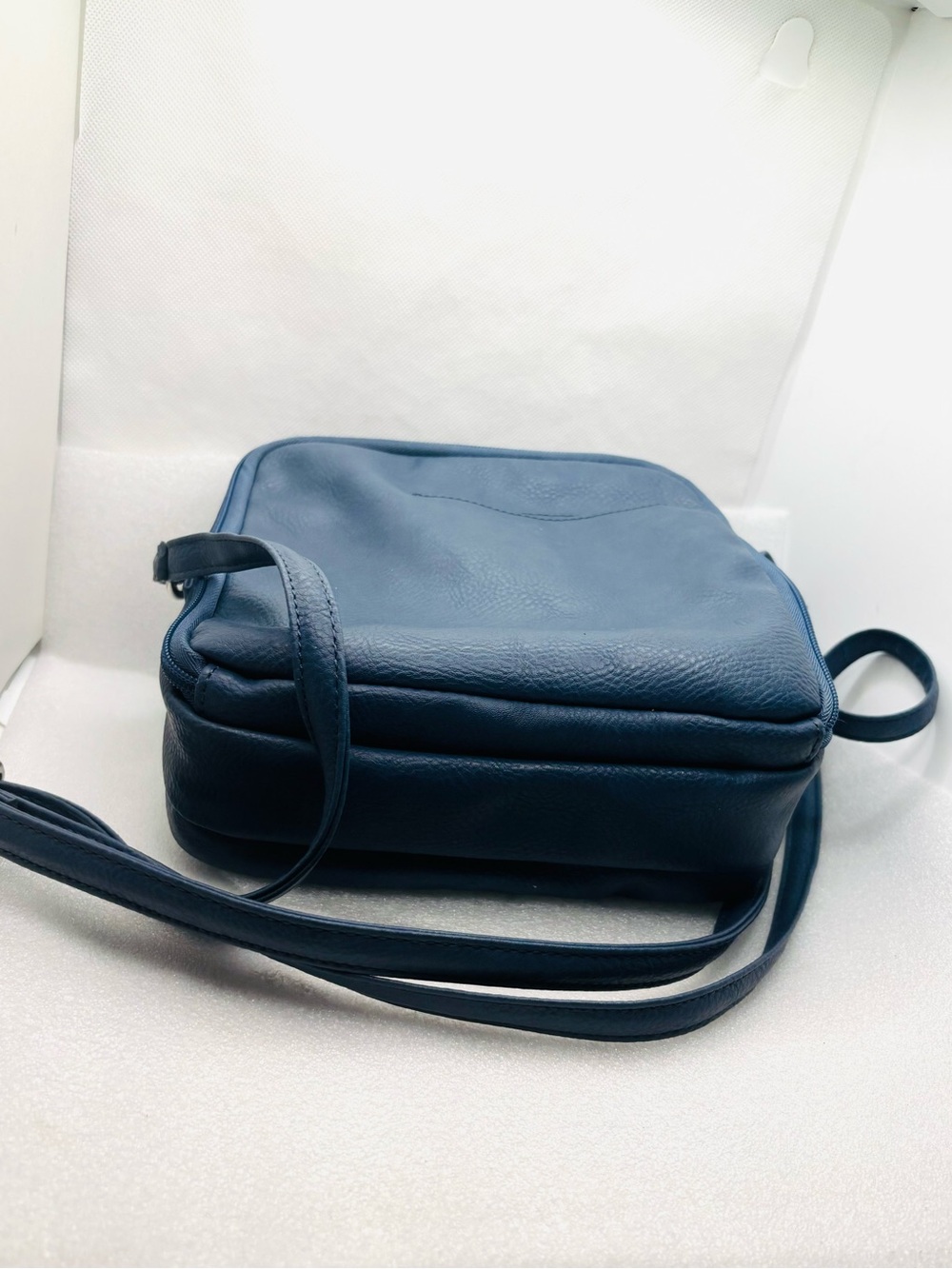 MultiSac North South Zip Around Crossbody Bag Indigo Blue Faux Leather - Picture 5 of 12